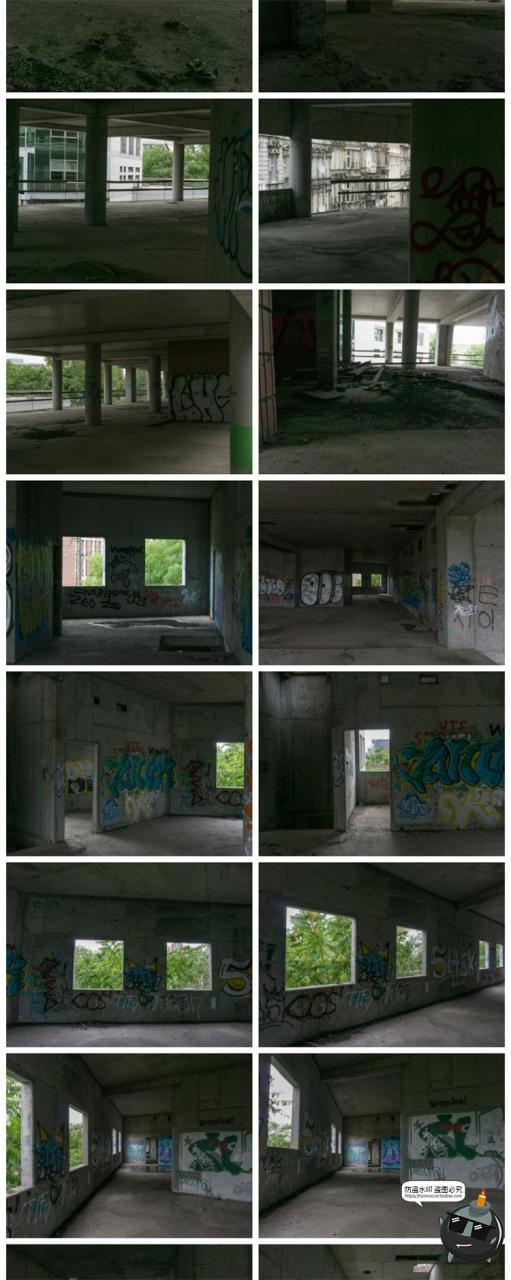 图片[16]-废弃荒废颓废立体停车场废墟内外场景图摆拍后期合成JPG图片素材-设计猿