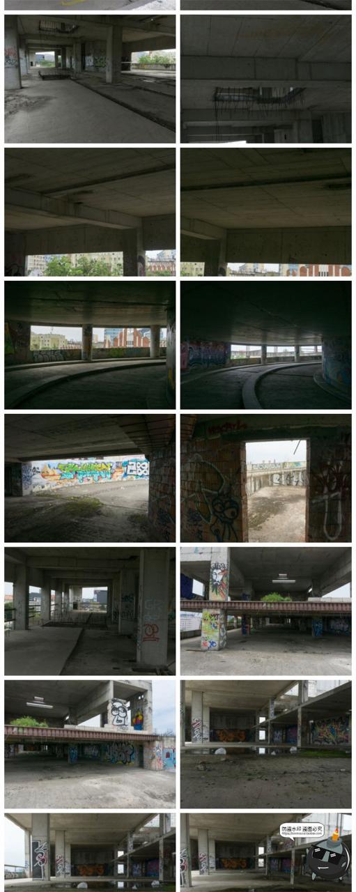 图片[18]-废弃荒废颓废立体停车场废墟内外场景图摆拍后期合成JPG图片素材-设计猿