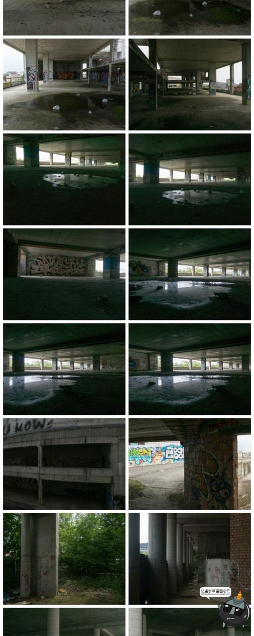 图片[19]-废弃荒废颓废立体停车场废墟内外场景图摆拍后期合成JPG图片素材-设计猿