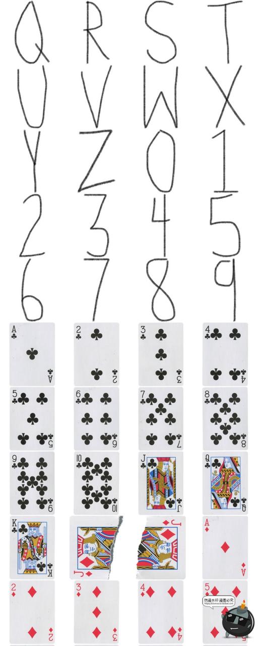 图片[6]-复古拼贴艺术手绘扑克牌撕纸贴纸标签剪贴画纹理图片PNG免抠素材-设计猿