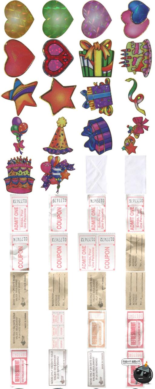 图片[10]-复古拼贴艺术手绘扑克牌撕纸贴纸标签剪贴画纹理图片PNG免抠素材-设计猿