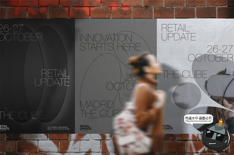 图片[8]-展览活动品牌延展水瓶袋子胸牌广告VI样机贴图PSD分层模板PS素材-设计猿