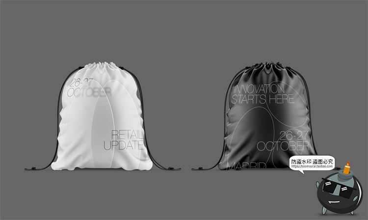 图片[19]-展览活动品牌延展水瓶袋子胸牌广告VI样机贴图PSD分层模板PS素材-设计猿