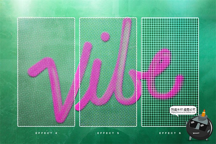 图片[5]-半色调特效噪点颗粒波普风后期照片叠加效果PSD模板样机PS素材-设计猿