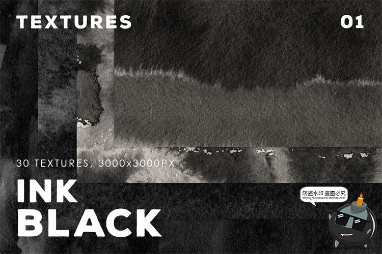 图片[1]-黑色古风中国风墨水抽象黑白晕染颜料水洗效果JPG图片底纹背景-设计猿
