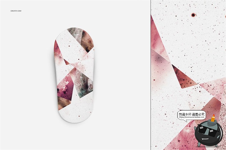 图片[3]-船袜浅口隐形袜子短袜印花图案包装贴图效果展示样机PSD模板素材-设计猿