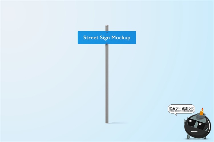 图片[2]-路标指示牌方向指引牌导视箭头导航牌贴图效果展示PSD样机PS素材-设计猿