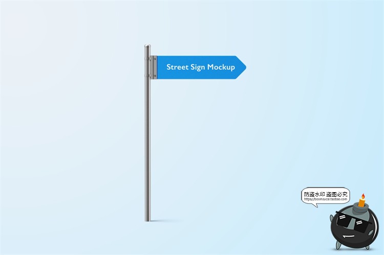 图片[3]-路标指示牌方向指引牌导视箭头导航牌贴图效果展示PSD样机PS素材-设计猿