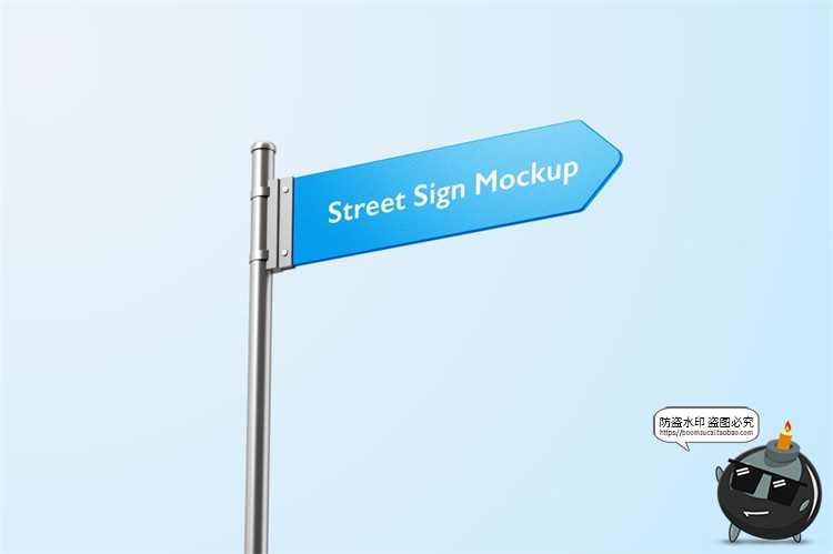 图片[5]-路标指示牌方向指引牌导视箭头导航牌贴图效果展示PSD样机PS素材-设计猿