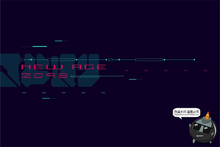 图片[3]-科幻HUD界面未来科技风赛博朋克边框数据元素AI矢量PNG免抠素材-设计猿