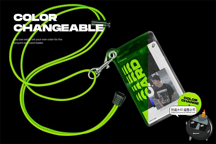 图片[2]-潮流半透明ID胸牌工牌胶卡套展示样机mockup智能贴图PSD模板素材-设计猿