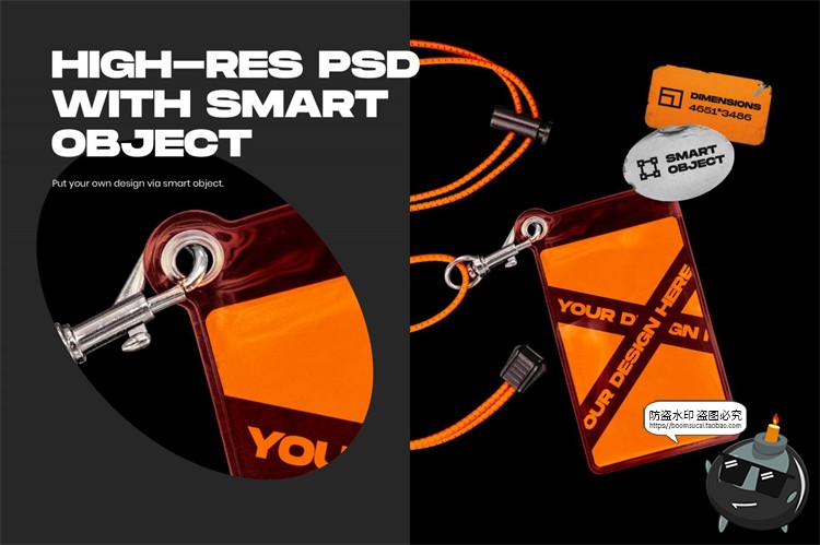 图片[3]-潮流半透明ID胸牌工牌胶卡套展示样机mockup智能贴图PSD模板素材-设计猿