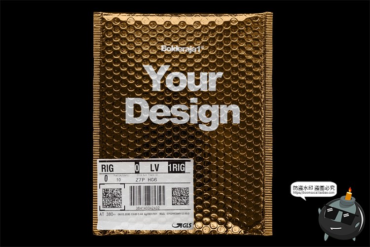 图片[3]-气泡袋邮寄快递包装效果展示智能贴图mockup样机PSD模版PS素材-设计猿