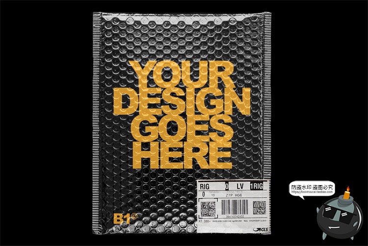 图片[9]-气泡袋邮寄快递包装效果展示智能贴图mockup样机PSD模版PS素材-设计猿