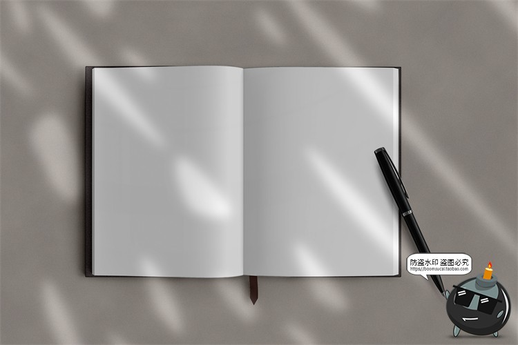 图片[1]-精装皮革商务笔记本水笔文具vi贴图效果展示样机PSD模板PS素材-设计猿