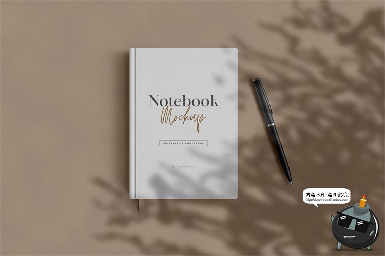 图片[4]-精装皮革商务笔记本水笔文具vi贴图效果展示样机PSD模板PS素材-设计猿