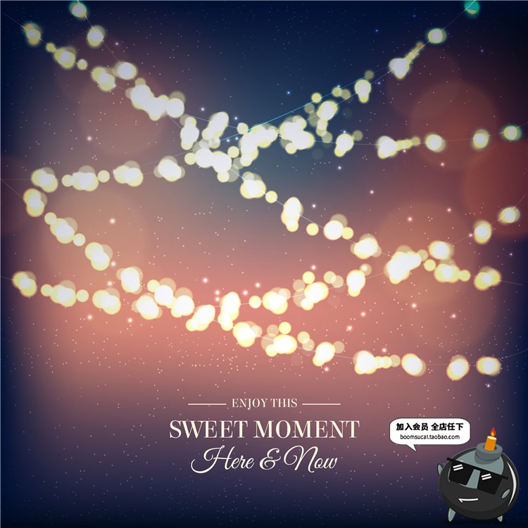 图片[2]-灯光电灯泡霓虹灯灯串灯带光效浪漫背景底纹海报装饰矢量AI素材-设计猿