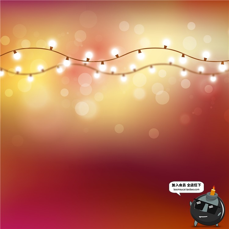 图片[8]-灯光电灯泡霓虹灯灯串灯带光效浪漫背景底纹海报装饰矢量AI素材-设计猿