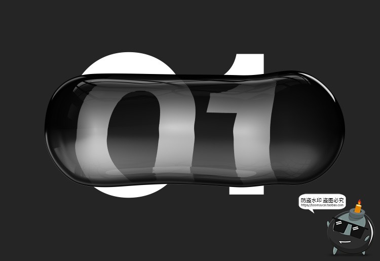 图片[13]-黑色液态玻璃气泡失真抽象变形水滴PSD模板PNG免抠后期合成PS素材-设计猿