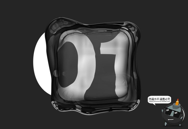 图片[14]-黑色液态玻璃气泡失真抽象变形水滴PSD模板PNG免抠后期合成PS素材-设计猿