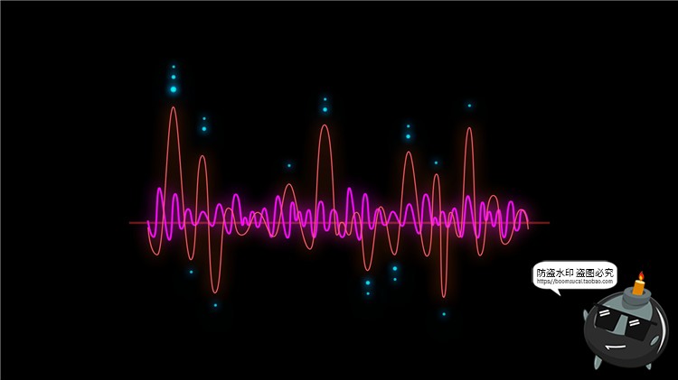 图片[6]-电音声波曲线抽象赛博朋克高科技风格波浪音律起伏PSD模板PS素材-设计猿