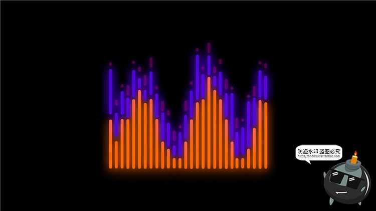 图片[9]-电音声波曲线抽象赛博朋克高科技风格波浪音律起伏PSD模板PS素材-设计猿