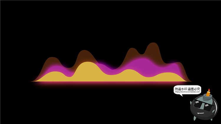 图片[10]-电音声波曲线抽象赛博朋克高科技风格波浪音律起伏PSD模板PS素材-设计猿