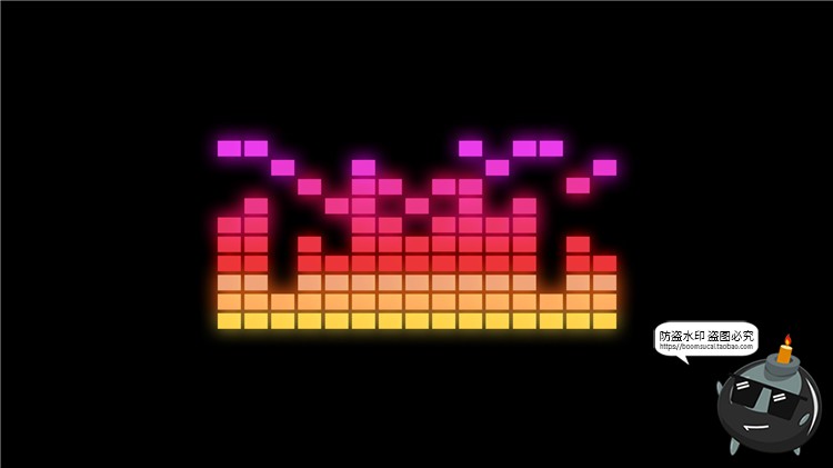 图片[11]-电音声波曲线抽象赛博朋克高科技风格波浪音律起伏PSD模板PS素材-设计猿