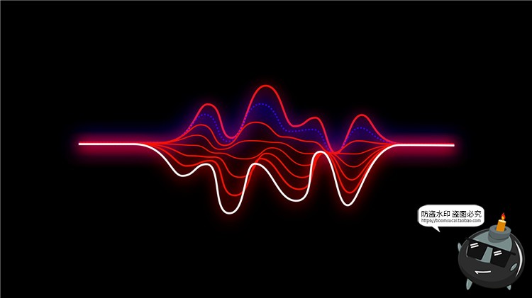 图片[12]-电音声波曲线抽象赛博朋克高科技风格波浪音律起伏PSD模板PS素材-设计猿