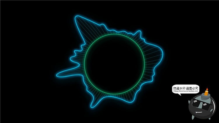 图片[13]-电音声波曲线抽象赛博朋克高科技风格波浪音律起伏PSD模板PS素材-设计猿