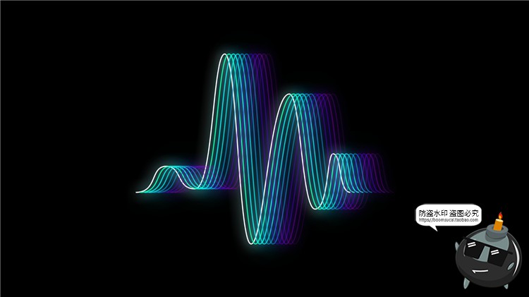 图片[17]-电音声波曲线抽象赛博朋克高科技风格波浪音律起伏PSD模板PS素材-设计猿