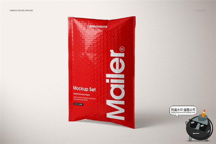 图片[4]-快递防震泡沫气泡自封袋外包装袋展示效果PSD模板智能样机PS素材-设计猿