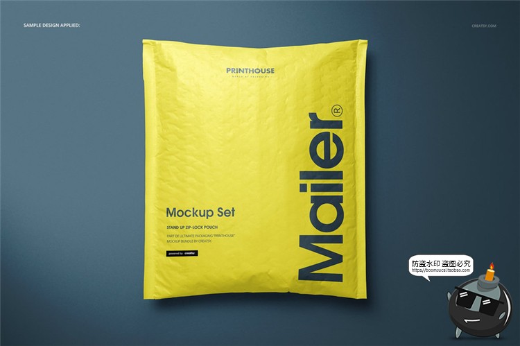 图片[8]-快递防震泡沫气泡自封袋外包装袋展示效果PSD模板智能样机PS素材-设计猿