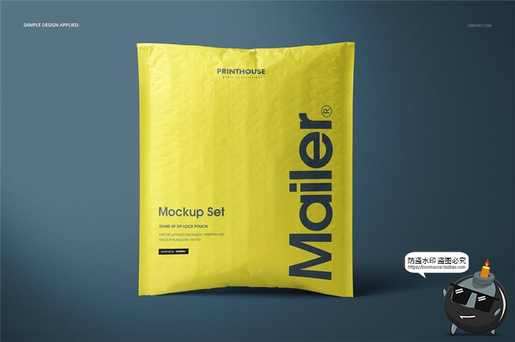 图片[9]-快递防震泡沫气泡自封袋外包装袋展示效果PSD模板智能样机PS素材-设计猿