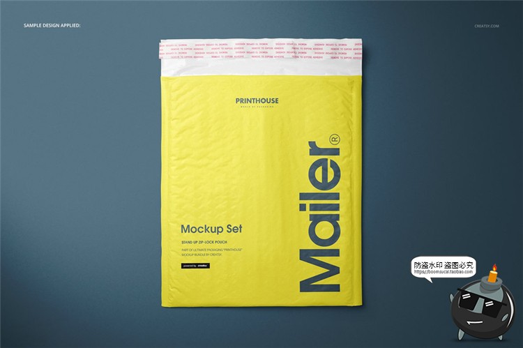 图片[10]-快递防震泡沫气泡自封袋外包装袋展示效果PSD模板智能样机PS素材-设计猿
