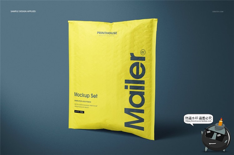 图片[11]-快递防震泡沫气泡自封袋外包装袋展示效果PSD模板智能样机PS素材-设计猿