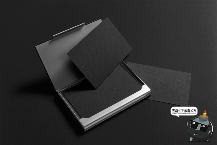 图片[3]-商务黑色企业品牌VI贴图展示LOGO办公用品文具PSD提案样机PS素材-设计猿