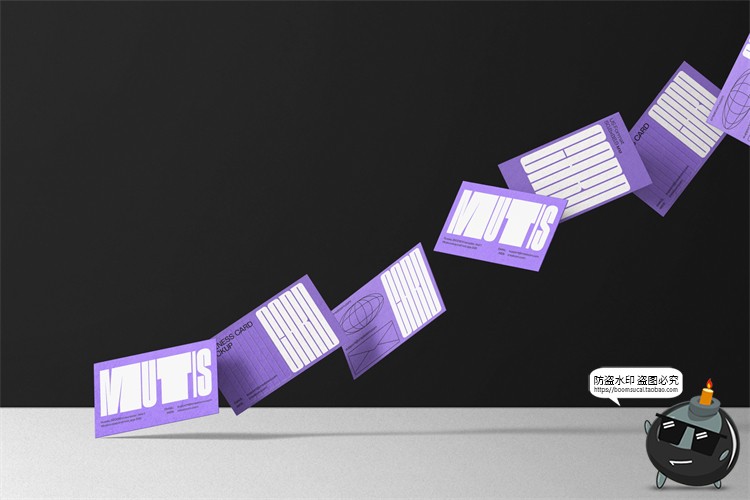 图片[8]-侘寂风质感商业名片卡片vi作品贴图展示效果PSD模板样机PS素材-设计猿