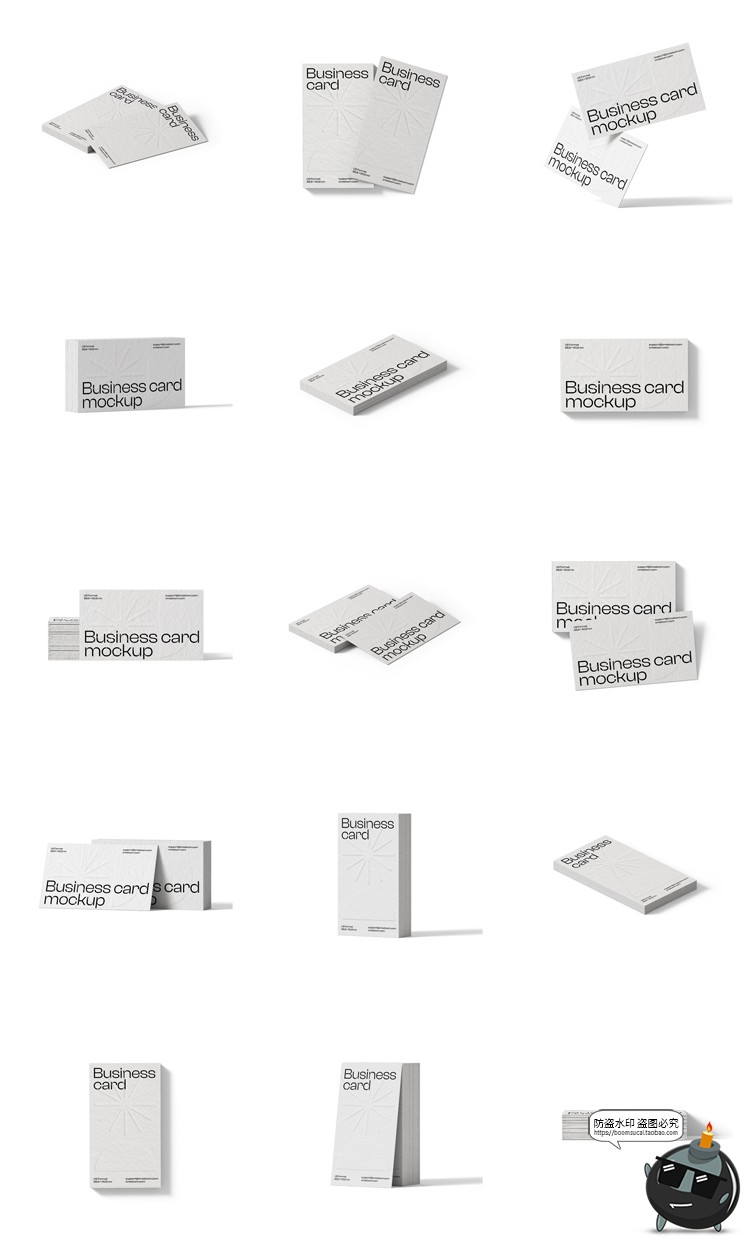 图片[12]-侘寂风质感商业名片卡片vi作品贴图展示效果PSD模板样机PS素材-设计猿