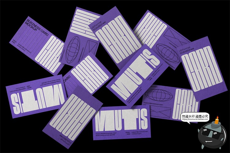 图片[14]-侘寂风质感商业名片卡片vi作品贴图展示效果PSD模板样机PS素材-设计猿