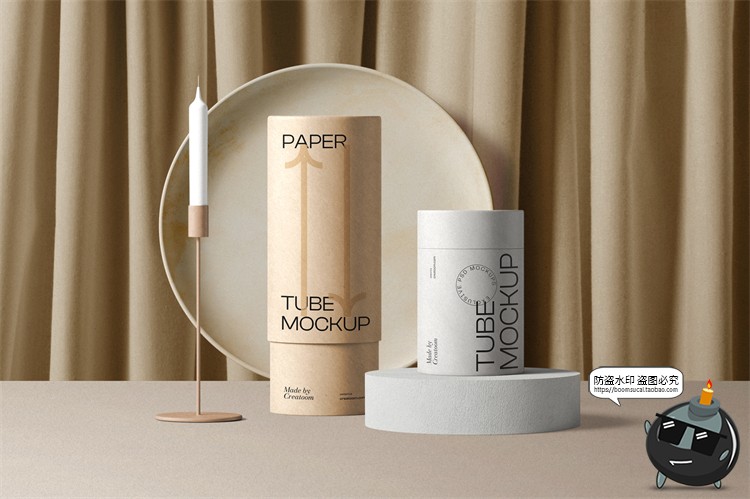 图片[8]-侘寂风复古咖啡品牌产品包装牛皮纸袋杯子样机贴图PSD模板PS素材-设计猿