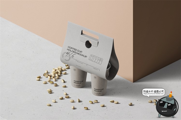 图片[15]-侘寂风复古咖啡品牌产品包装牛皮纸袋杯子样机贴图PSD模板PS素材-设计猿