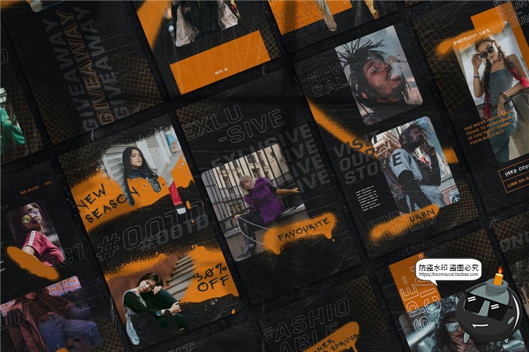 图片[1]-潮流街头风格潮牌品牌宣传故事个性海报图文排版PSD模板PS素材-设计猿