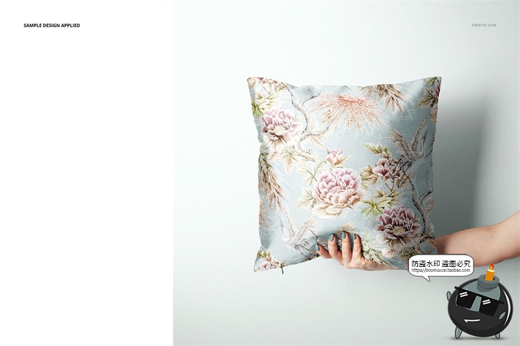 图片[10]-轻奢真丝靠枕靠垫正方形抱枕图案印花贴图展示样机PSD模板PS素材-设计猿