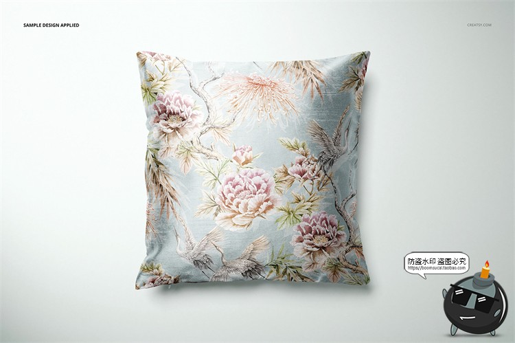 图片[11]-轻奢真丝靠枕靠垫正方形抱枕图案印花贴图展示样机PSD模板PS素材-设计猿