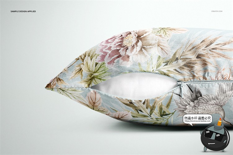 图片[14]-轻奢真丝靠枕靠垫正方形抱枕图案印花贴图展示样机PSD模板PS素材-设计猿