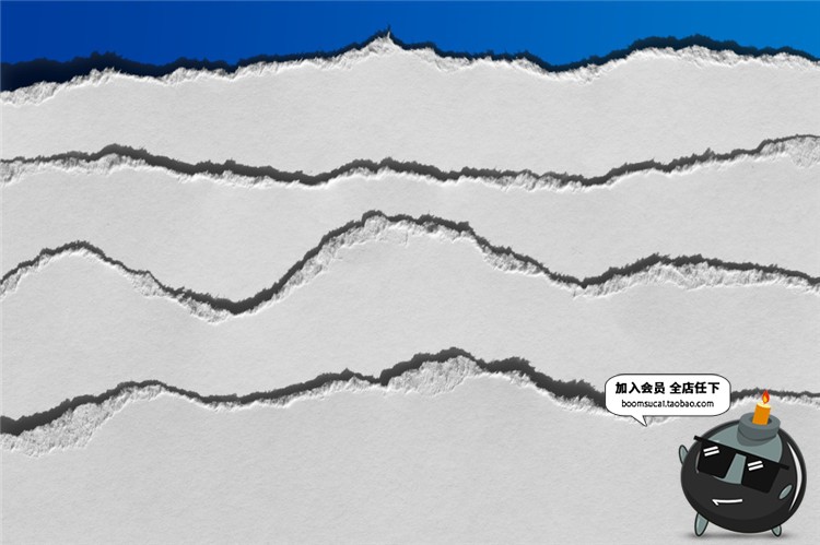 图片[1]-创意撕纸撕边智能样机阴影撕纸边缘背景纹理PSD模板PS设计素材-设计猿