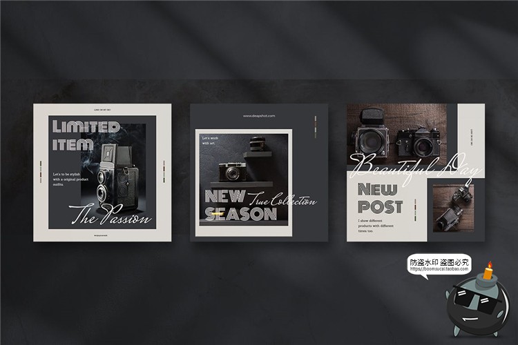 图片[2]-优雅绅士风格雅黑配色摄影照片图片图文排版海报PSD模板PS素材-设计猿