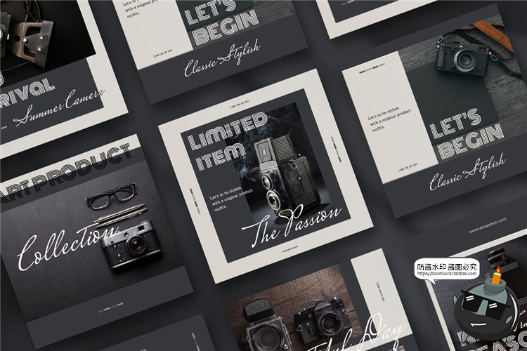 图片[4]-优雅绅士风格雅黑配色摄影照片图片图文排版海报PSD模板PS素材-设计猿