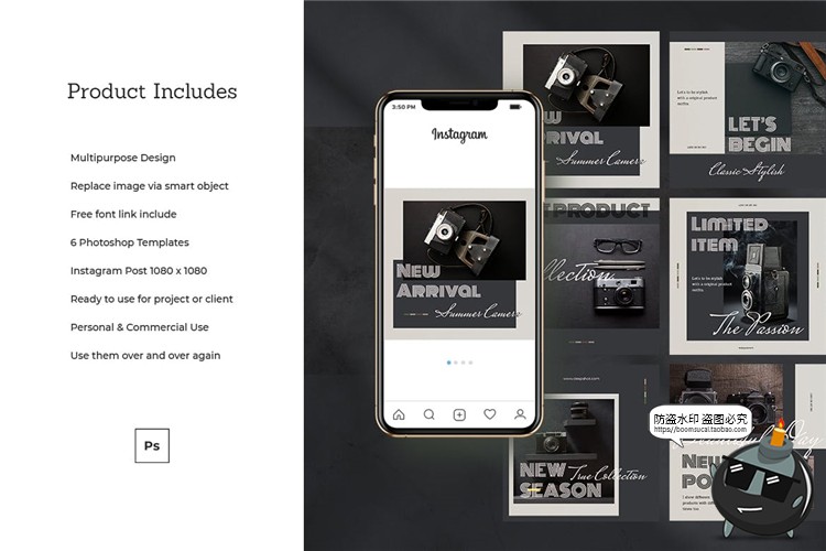 图片[5]-优雅绅士风格雅黑配色摄影照片图片图文排版海报PSD模板PS素材-设计猿